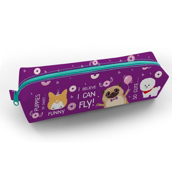 Пенал Hatber 210х50х60мм на молнии мягкий -Funny animals-  в индив.упак. , 